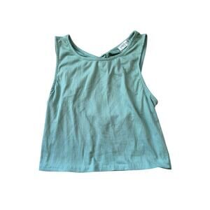 VESTIQUE. Womens Tank/Crop top, size Large, Cute Design, Teal